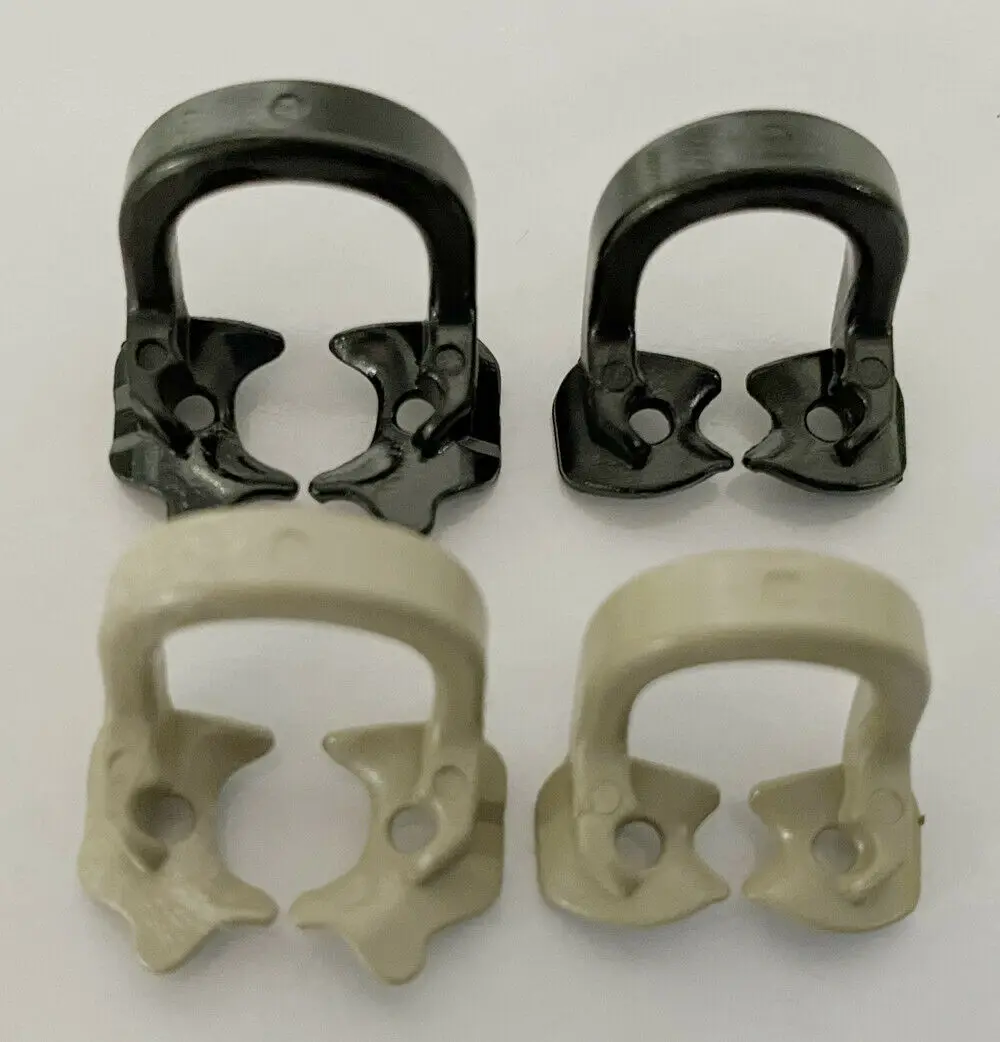 

4 Pieces Soft Resin Kerr Style Rubber Dam Clamps Clip Dental Barrier Clips