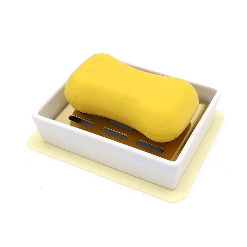 Керамическая мыльница из нержавеющей стали держатель мыла для ванной комнаты и