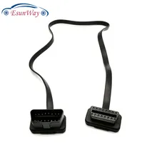 Плоский тонкий как лапша GPS кабель OBD OBD2 OBDII штекер гнездо