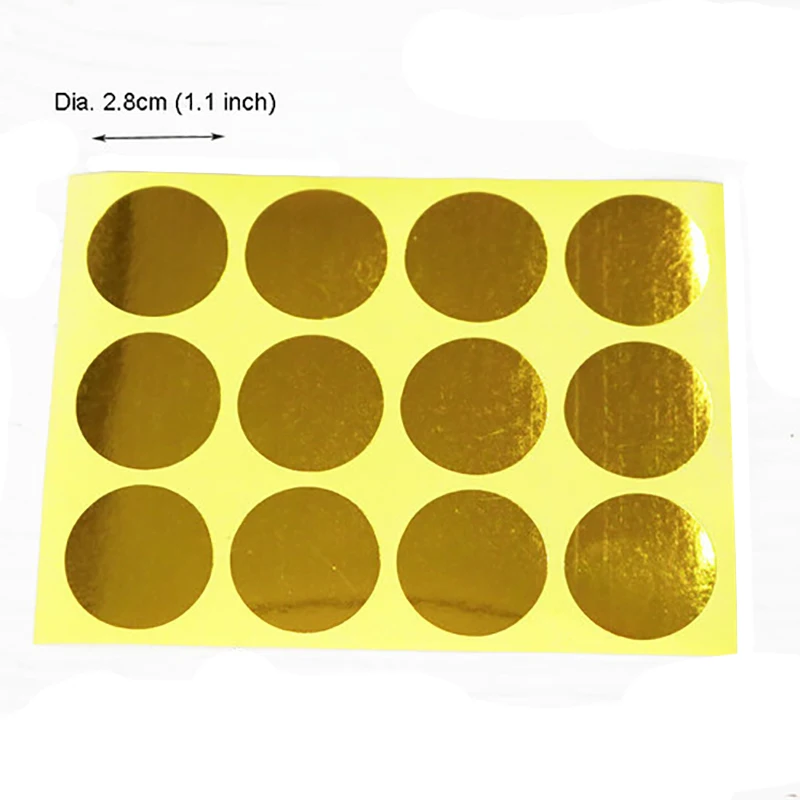 25pcs Gold Round