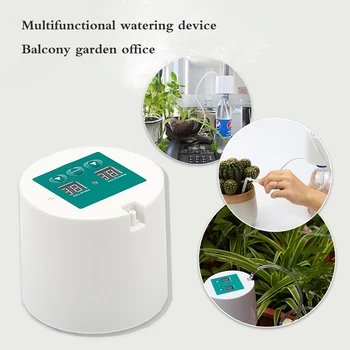 

1/2 Pump Intelligent Garden Automatic Watering Device Solar Energy Charging Potted Plant Drip Irrigation Water Pump Timer System