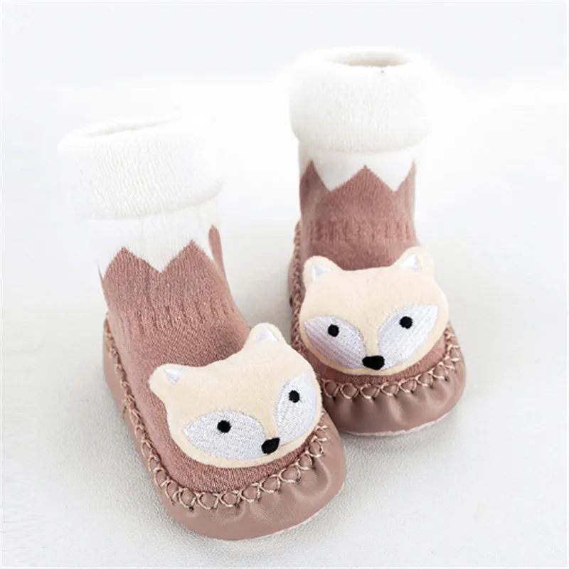 Хаки Emmababy Baby Shoes Cartoon Newborn Girls Boys Anti-Slip Floor Socks First Walkers Soft Bottom Non-slip Cotton Toddler Shoes - Цвет: Хаки