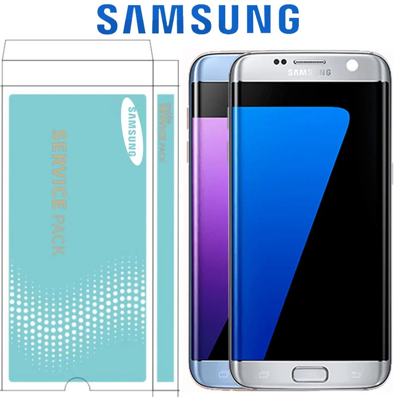 Оригинальный SUPER AMOLED ЖК-дисплей 5 дюйма для Samsung Galaxy S7 Edge G935 G935F сменный сенсорный