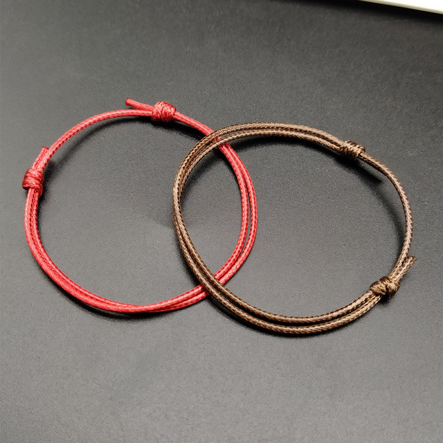 Fashion Rope Luck  Bracelet For Men Women Simple Red Black Color Adjustable Hand Jewelry Gift For Friend Wholesale Jewelry