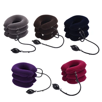

Adults Inflatable Neck Stretcher Cervical Traction Pillow Neck Pain Relieve 667D