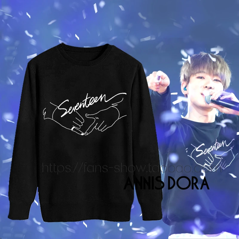 KPOP SEVENTEEN 2015 как seventeen Boys концерт Wish Vernon Wonwoo The8 Dk Mingyu Jun в том же стиле пуловеры