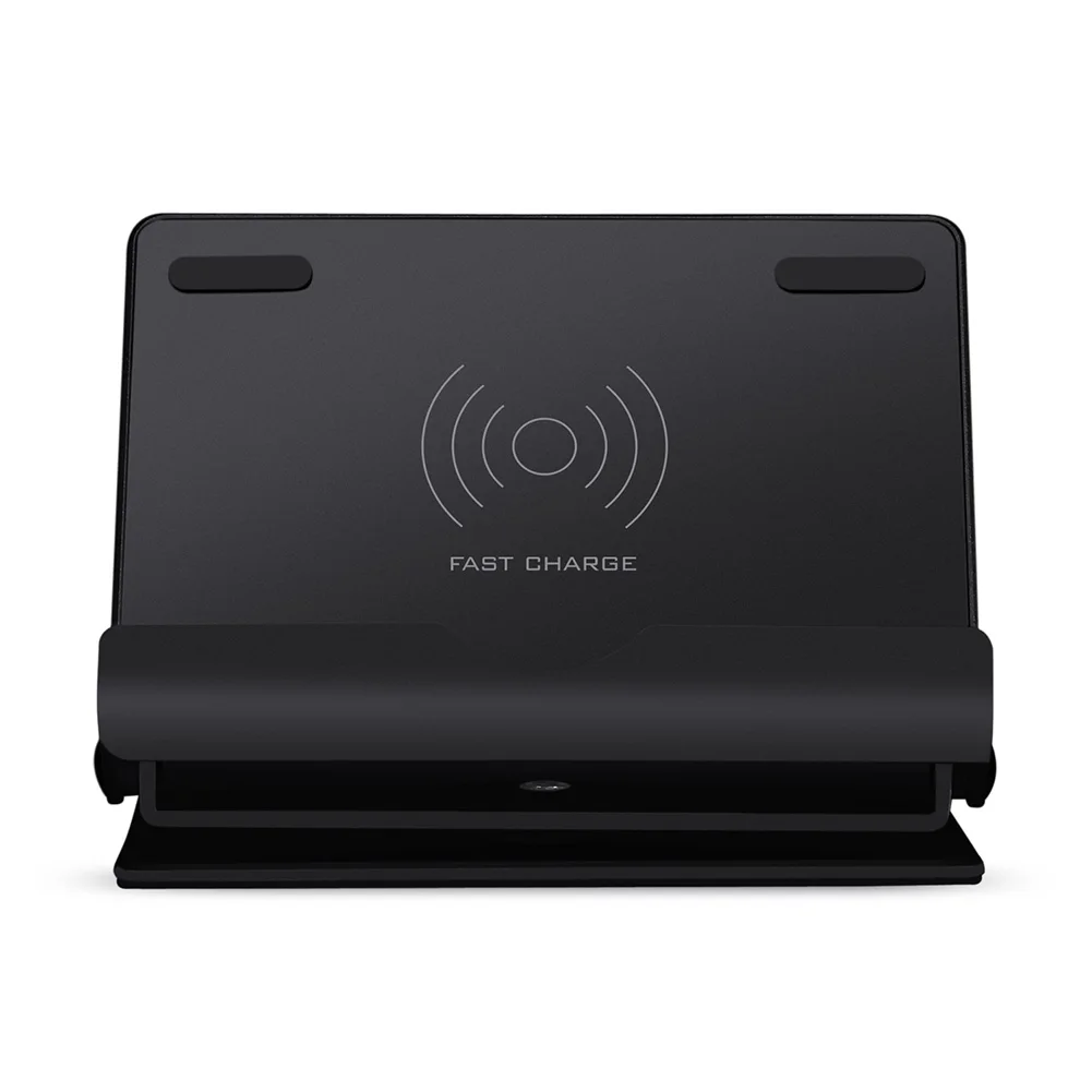 10 Вт Быстрое беспроводное зарядное устройство настольное для смартфона из алюминиевого сплава Беспроводное зарядное устройство Подставка для телефона