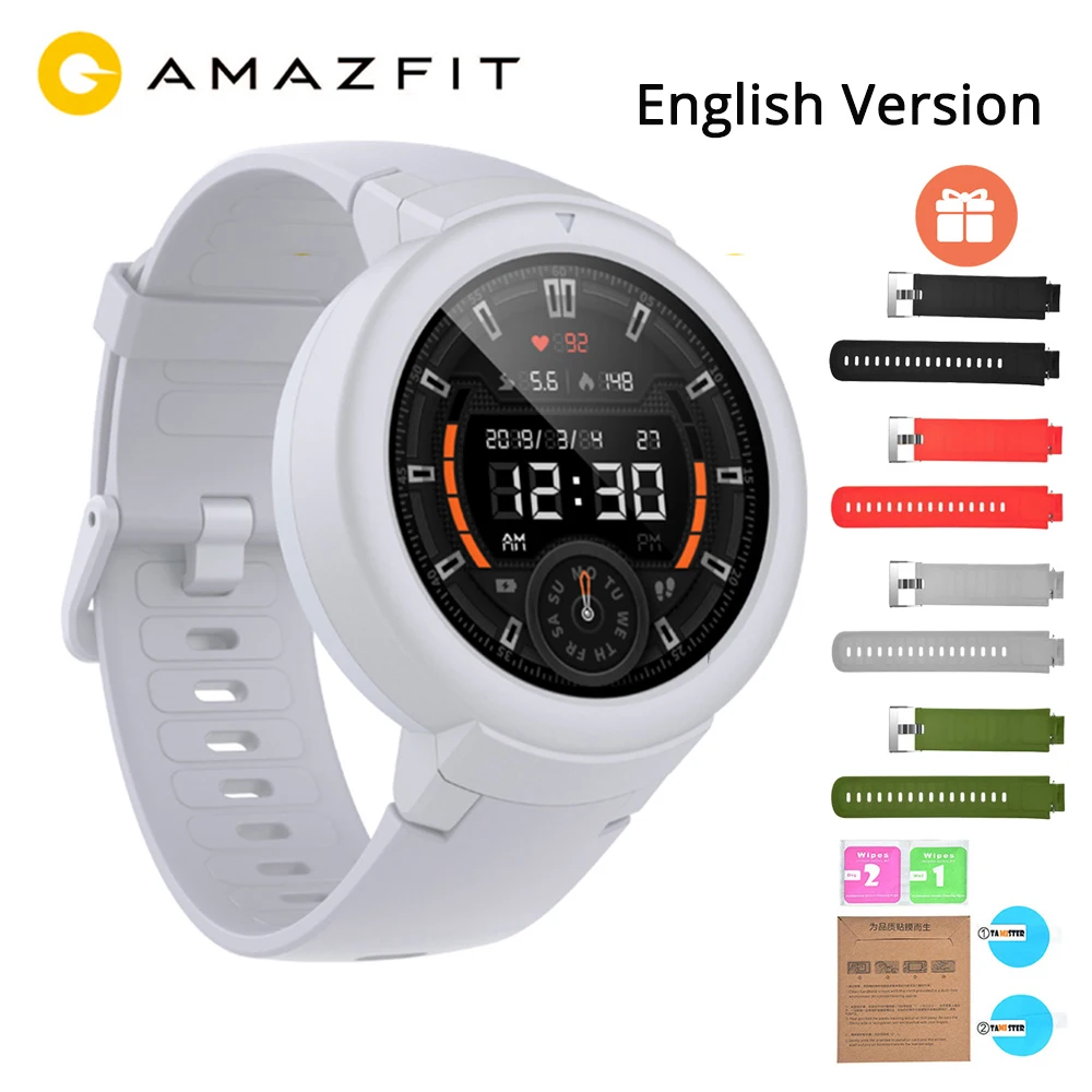 Английские Xiaomi Huami Amazfit Verge Lite gps Смарт-часы IP68 1,3 "AMOLED экран 20 дней работы от аккумулятора Amazfit Verge 2 наручные часы