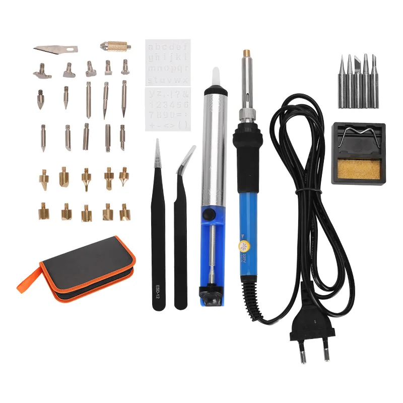 

Thermostat Electric Iron Carving luo tie Hot Printed Pattern Pyrography luo tie Set Carving Tool Kit Electric Solder Tip