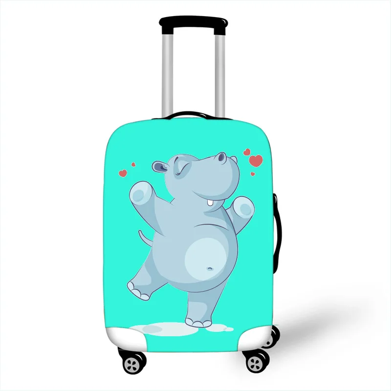 7 Аксессуары для путешествий Kawaii hippo чемодан защитный чехол водонепроницаемый утолщенный Эластичный Чемодан сундук чехол применяется 18-32 Инче - Цвет: 7