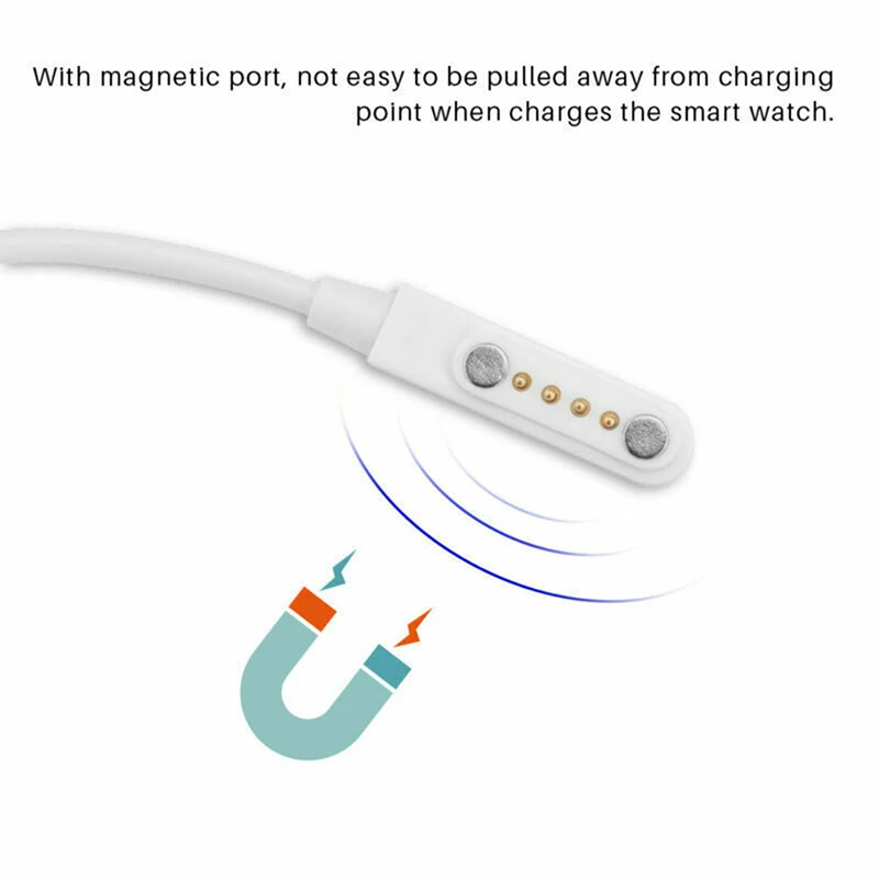 Магнитное зарядное устройство USB 2,0 кабель для зарядки шнур питания 4 Pin для умных часов KW88