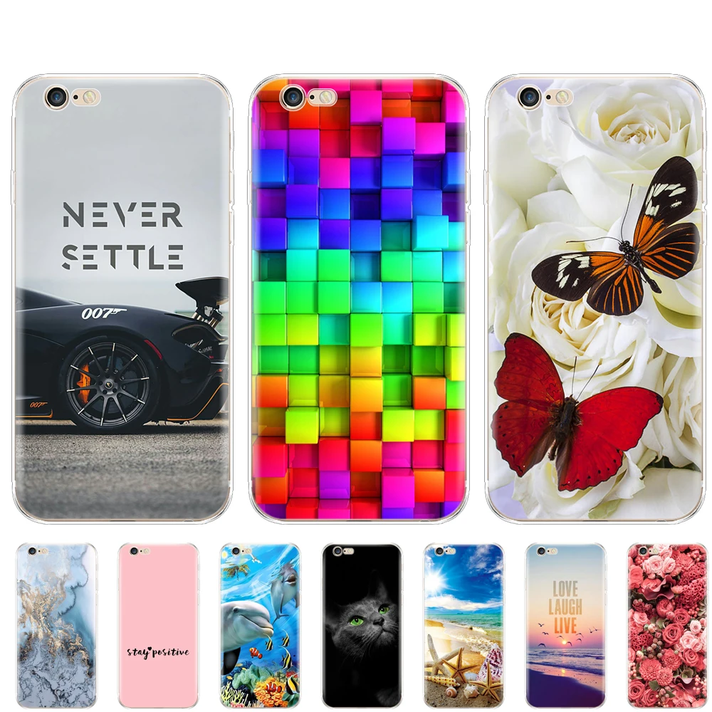 Custodia In Silicone Per Iphone 5S 5S Se 2016 4S 4 Custodia Morbida In Tpu Cover Posteriore Per Apple Iphone 6 S 6 S Plus Paraurti Protettivo Coque