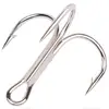 10pcs 35647 3/0#-14# High Carbon Steel Fishing Hook Barbed Treble Hooks Fishhooks Carp Fishing Tackle Round Bend For Bass ► Photo 3/6