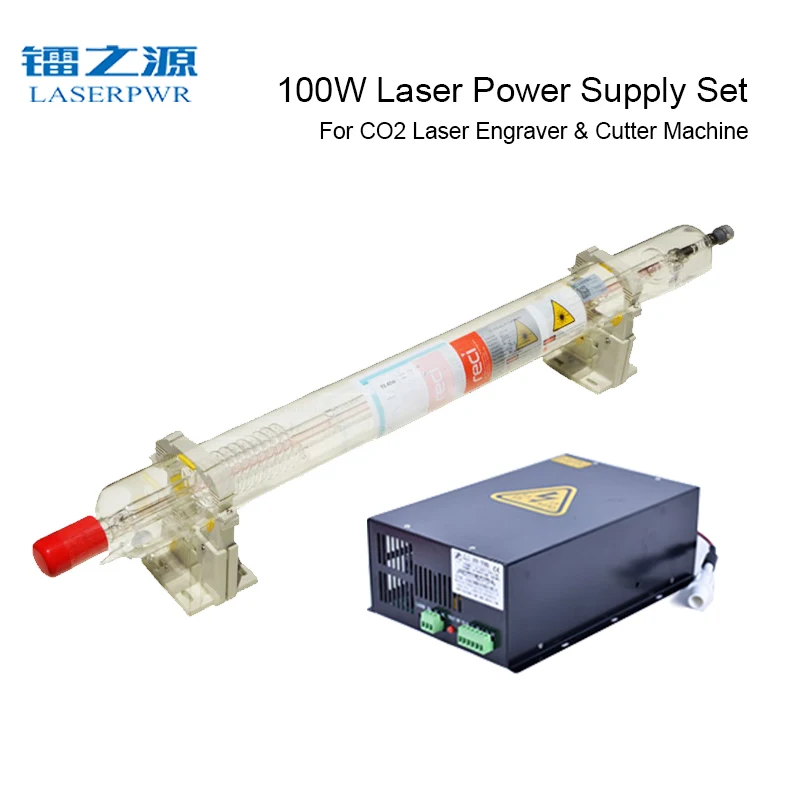 

LASERPWR TA100 CO2 Laser Power Supply Source +RECI W4 Glass Tube Set 110V 220V for 80w-100w Laser Cutter/Engraver Machine Parts