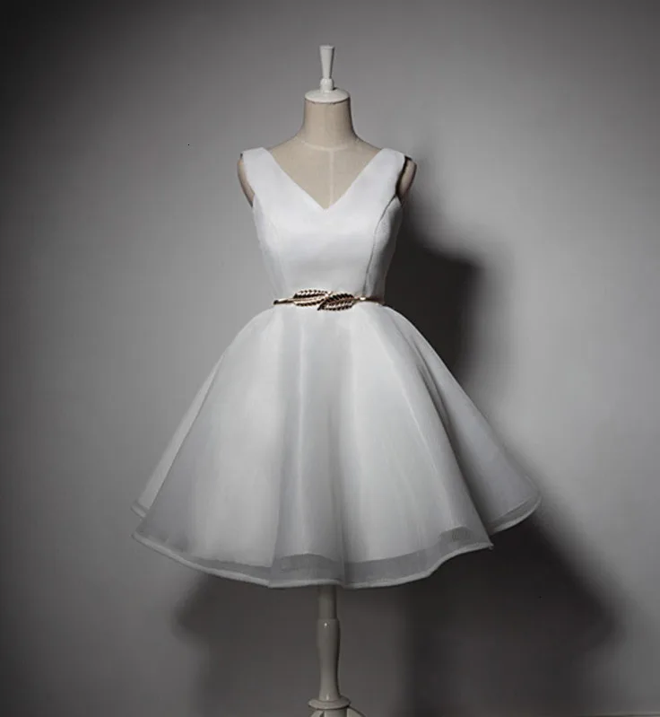 Hot Deep V Neck Organza Gradustion Dresses Sleeveless A Line Solid Color With Sashes Vestidos Para Graduacion Largos