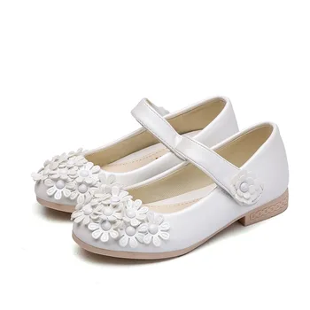 

Fashion Flower Children Shoes 2020 Party Shoes For Girls Kids School Dresses Spring Princess Leather Shoe 3 6 8 9 10 11 12 Year
