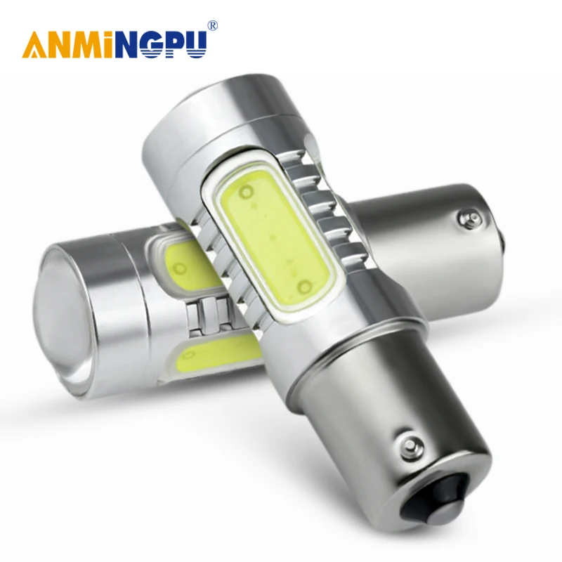 

ANMINGPU Signal COB Chip P21W Canbus 1156 Led Ba15s Bau15s PY21W 5SMD Bay15d Led 1157 P21/5w Reverse Lamp Turn Signal DRL Lamp