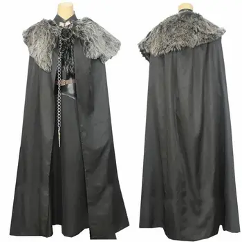 

Game of Thrones Season 8 Costume Sansa Stark Cosplay Fancy Dress Cloak Cape Girls Winter Suit Women Halloween Carnival Outfit