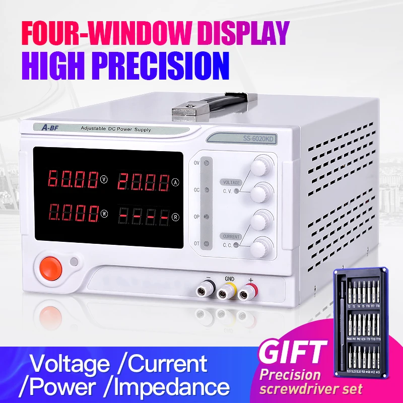 

A-BF Adjustable DC Regulated Switching Power Supply Four Digit Display 10A 20A 30A 50A High Power Supply