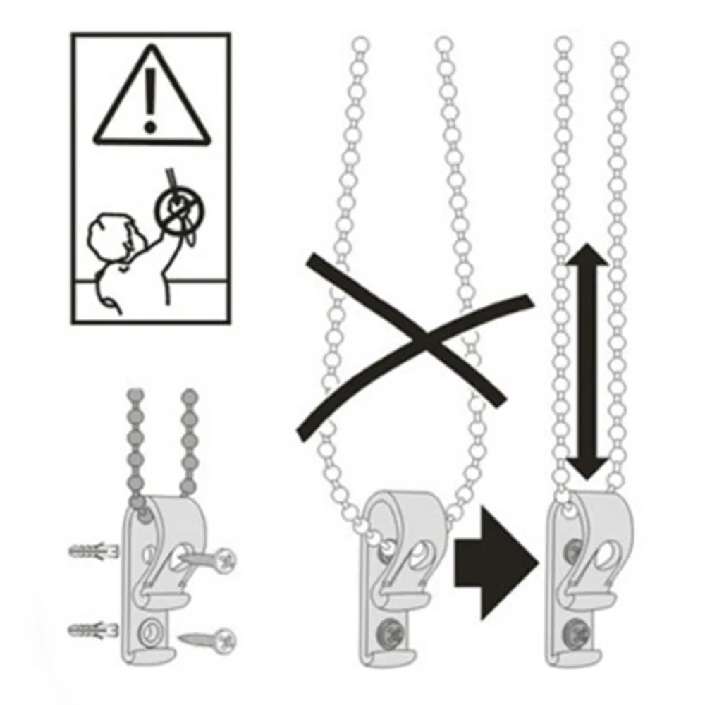 4PCS Child Safety Blind Clip/Device/Hook for Vertical Roman Roller