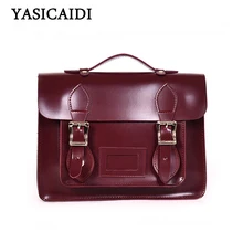 Ретро шик Харадзюку Большая вместительная Корейская сумка отправка сумка на плечо Дамская британская PU Сумка через плечо кошелек мешок откидной ремень для женщин