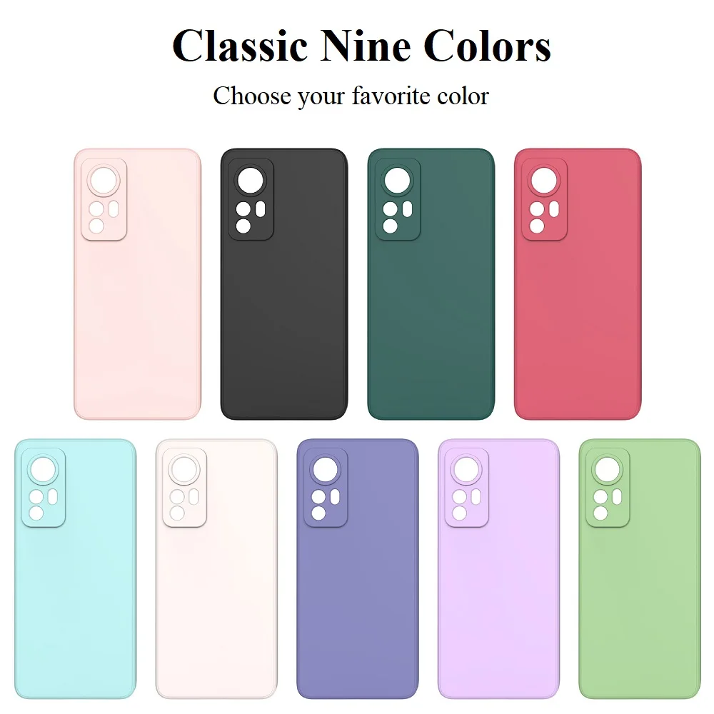 For Xiaomi 12 Pro Ultra Straight Edge All-inclusive Lens Mobile Phone Case Matte Soft TPU Cover Anti-scratch Protective _voghion.com