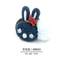 Детская осенне-зимняя новая стильная широкая повязка на голову, шерстяная повязка на голову с кроличьим мехом для девочек, повязка на голову с имитацией кроличьего меха, аксессуары