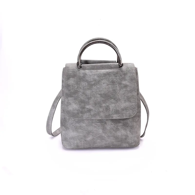Рюкзак Женский школьная сумка для подростков девочек модный бренд водонепроницаемый большой емкости винтажный Дорожный Кожаный женский рюкзак - Цвет: Gray