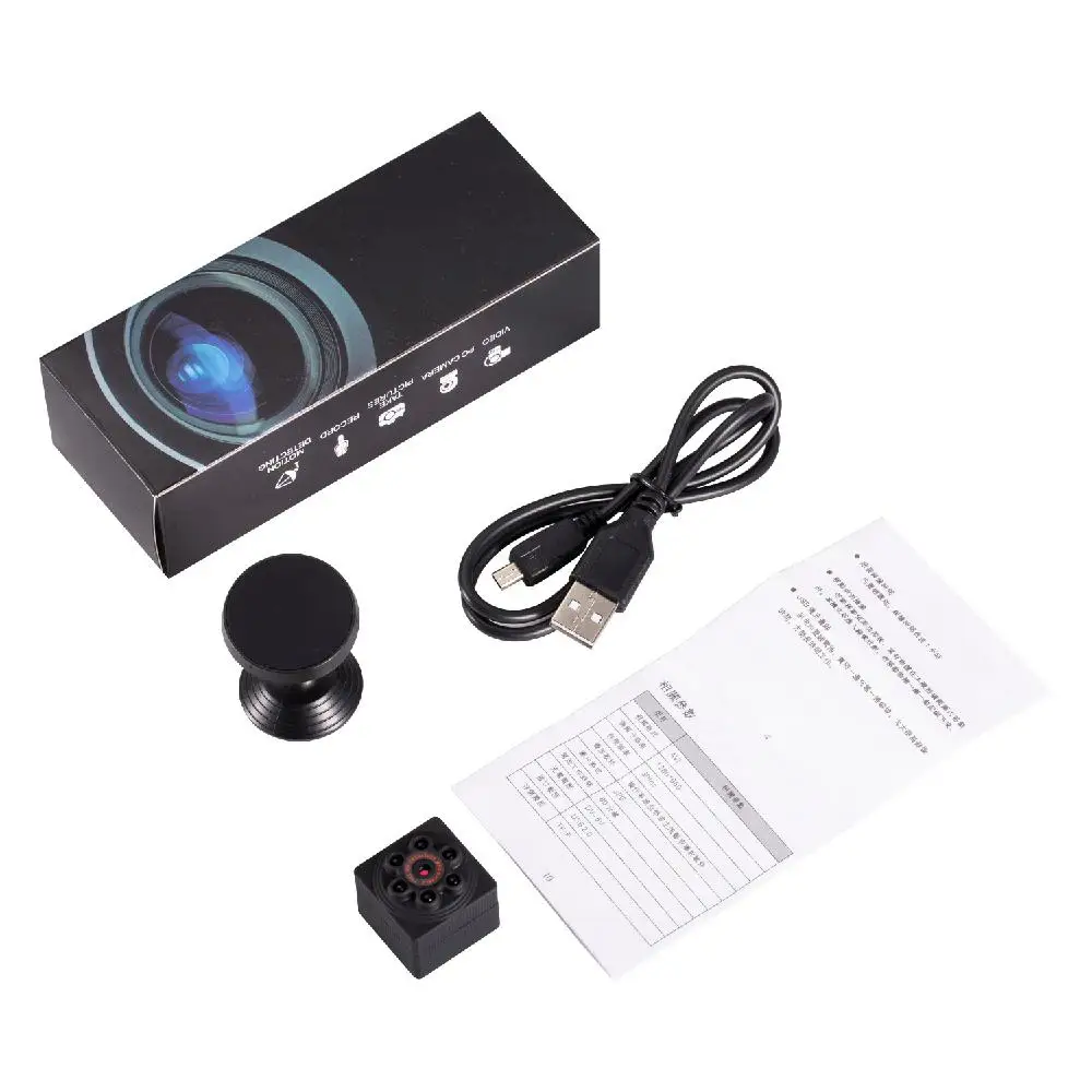 S1000 мини камера HD 1080P датчик ночного видения Видеокамера движения DVR микро камера Спортивная Безопасность Инфракрасный цифровой видеорегистратор - Цвет: black