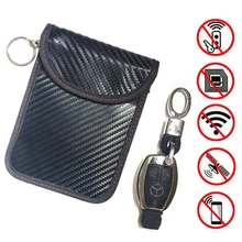 Автомобильный брелок Faraday с блокатором сигнала для карт, RFID, чехол для блокировки сигнала телефона, чехол для ключей для защиты конфиденциальности, BAG1028