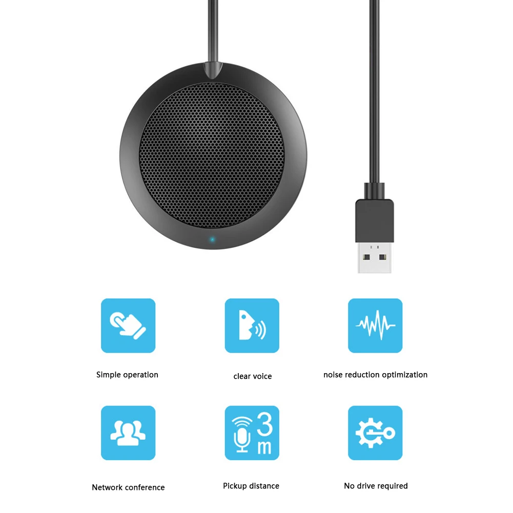 USB конденсаторный микрофон 360 всенаправленный компьютер PC голосовой для