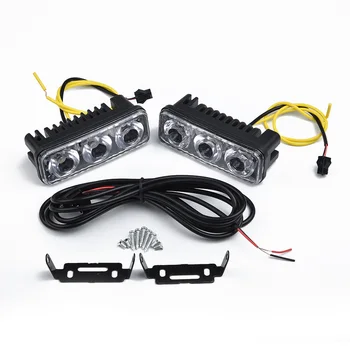 

Turn Signal Daytime Running Lights Front Fog Auto 2Pcs White+Amber Set