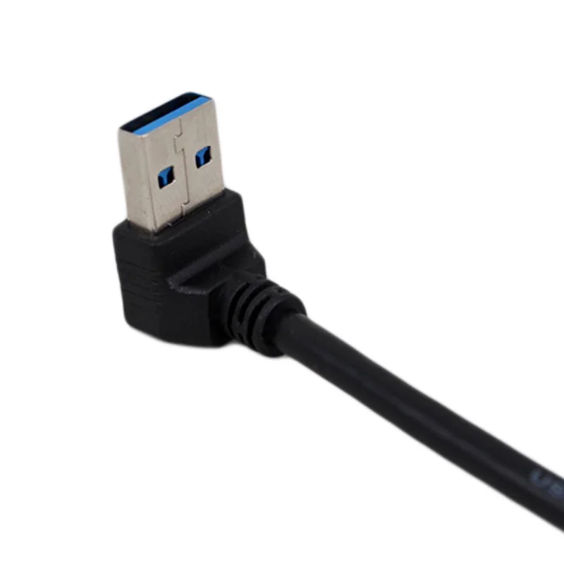Cable Extensión USB 3.0 A Macho A Hembra De 15cm Con ángulo De 90° - Sincronización Y Carga Rápida, Portable