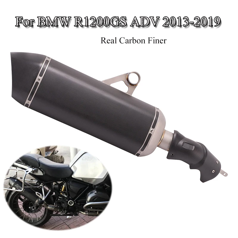 R 1200GS ADV Motorcycle Carbon Fiber Exhaust Tip Muffler Tail Escape Pipe Mid Link Tube Pipe For BMW R1200GS ADV 2013-2019 Slip R 1200GS ADV Motorcycle Carbon Fiber Exhaust Tip Muffler Tail Escape Pipe Mid Link Tube Pipe For BMW R1200GS ADV 2013-2019 Slip