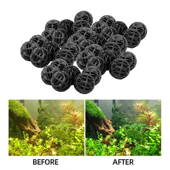 

100pcs 18mm Biological Bio Balls Aquarium Fish Nano Tank Wet/Dry Canister Filter Media Black Aquarium Accessories