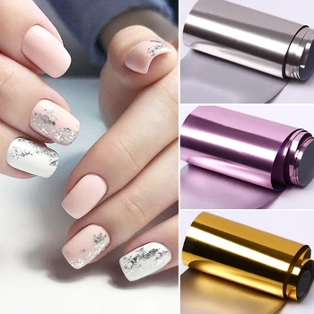 

Nail Foil Marble Nail Transfer Sticker Decal Silver Star Colorful Nail Art DIY Design Tips Decorations Tools