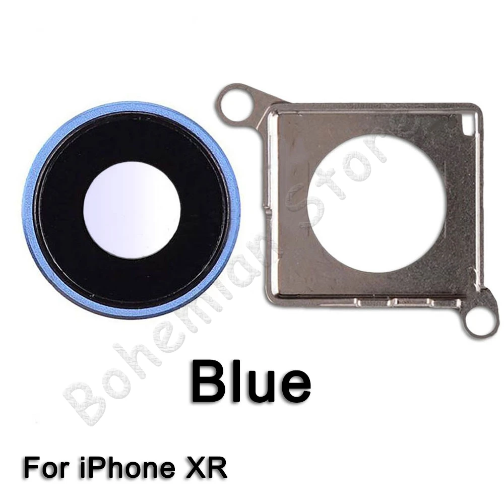 Для iPhone X Xs Max XR сапфировый Кристалл задняя камера стеклянная крышка для объектива оригинальные запасные части - Цвет: XR Blue