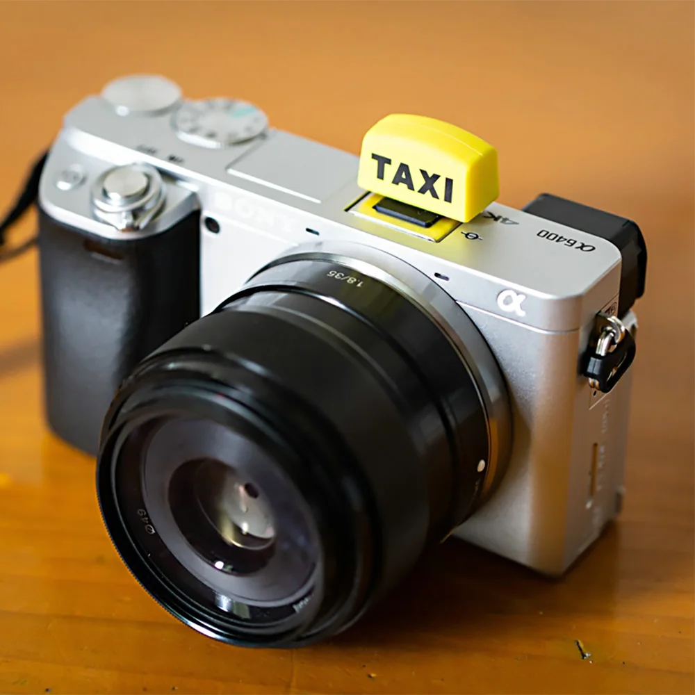 Желтый такси 3D мультфильм Камера фонариком Внешняя камера чехол для внешней камеры для цифровой зеркальной камеры Canon Nikon Fujifilm samsung Panasonic Leica Olympus