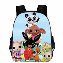 Аниме Bing Bunny рюкзак с принтом школьные для мальчиков для девочек детский школьный рюкзак мультфильм девочка рюкзак с возможностью крепления к тележке enfant детский сад