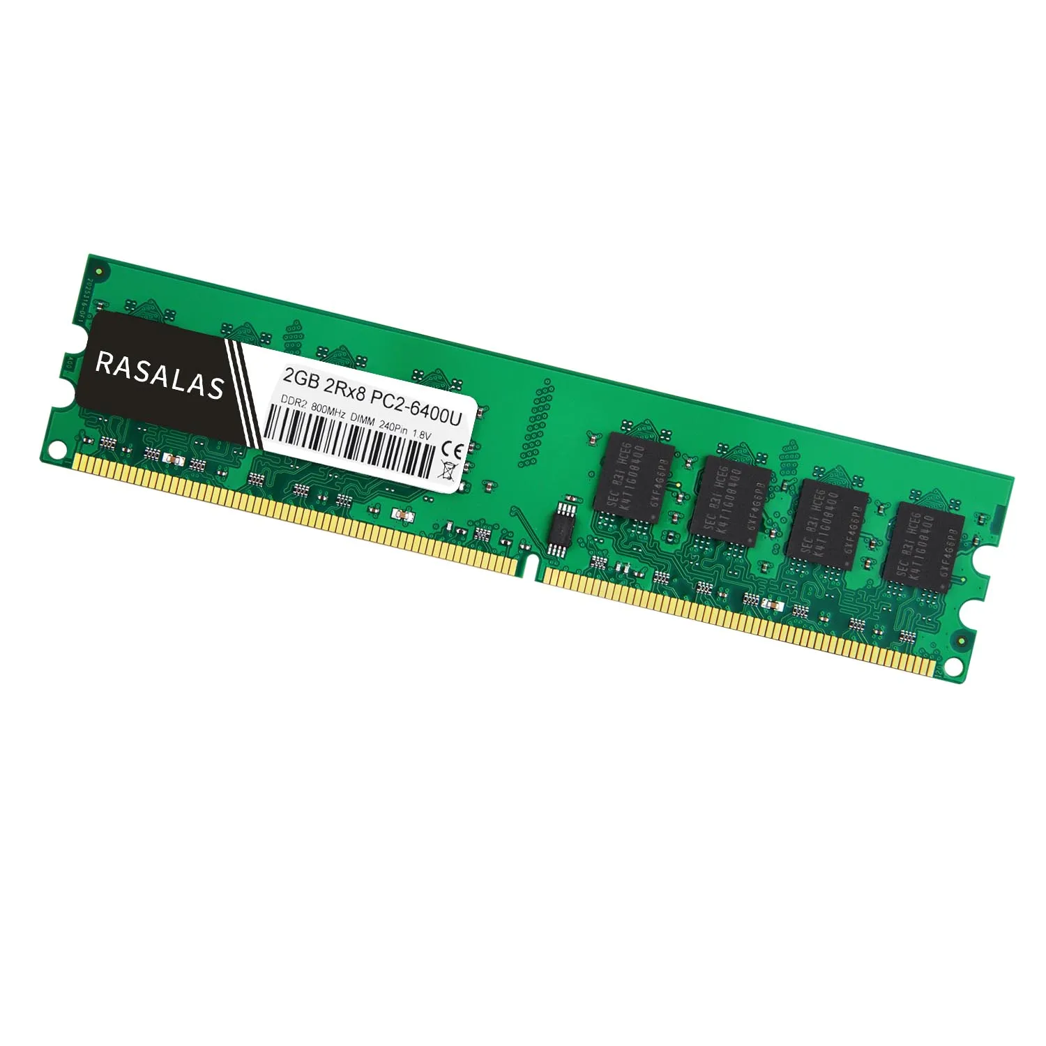 Rasalas 2 Гб 2Rx8 DDR2 667 МГц 800 МГц PC2-5300U PC2-6400U DIMM 1,8 В Настольный ПК ram 240Pin память