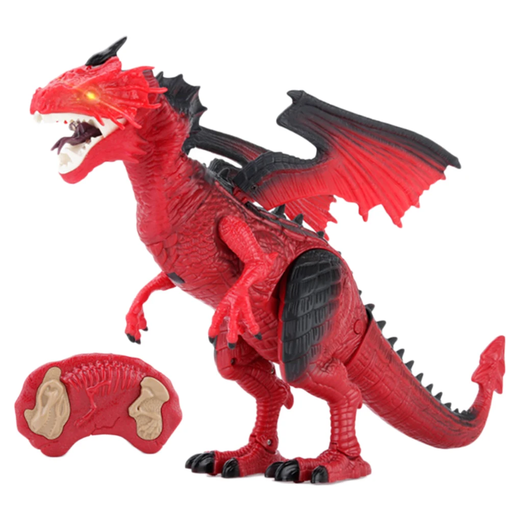 

Infrared RC Dinosaur Toys Remote Control Dragon Shaking Head Light Up Eyes Walking Spray Dino Christmas Gift Toys For Kids #10