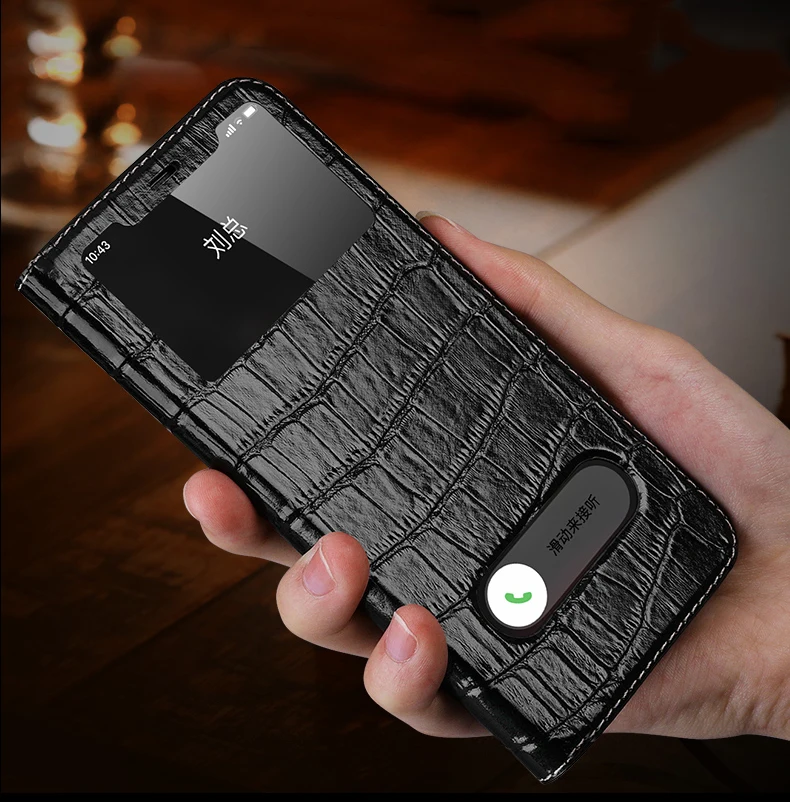 Роскошный флип-чехол с окошком для экрана для Apple iPhone 11 Pro Max, чехол из натуральной кожи для iPhone 11/Pro/Max, защитный чехол