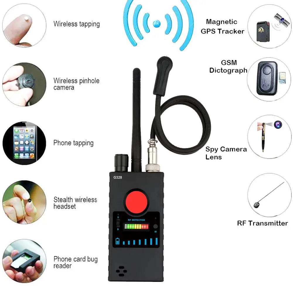 Anti spy Wireless RF Signal Detector GPS Camera Signal Finder Bug