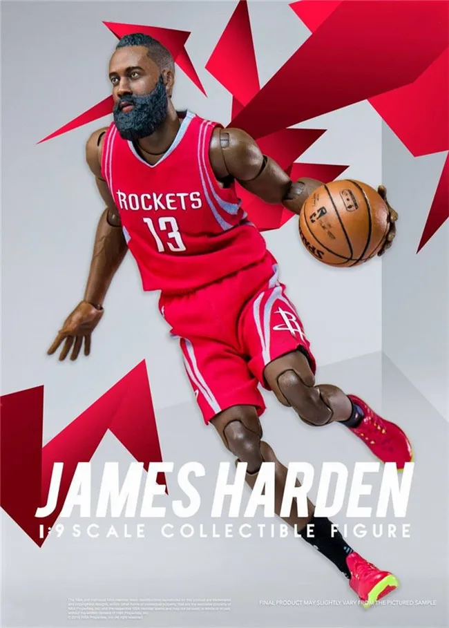 Ollie аниме NBA James Harden 13 Red James Harden 1/9 в коробке гаражный комплект