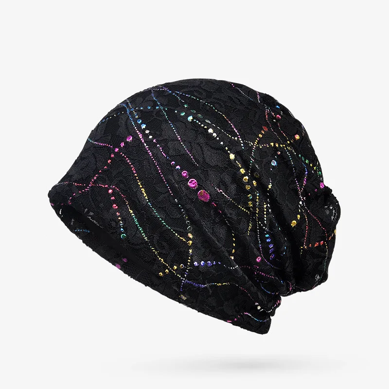 

2019 Spring Autumn print women Turban Cap Casual Hip-Hop Cap Turban Knit Beanie Hats For Women girls Winter Beanies Caps RWX6