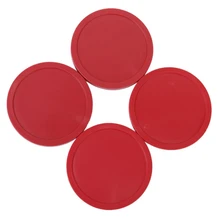 4 PCS Air Hockey Puck Table Arcade Game Pucks 82 mm- Red
