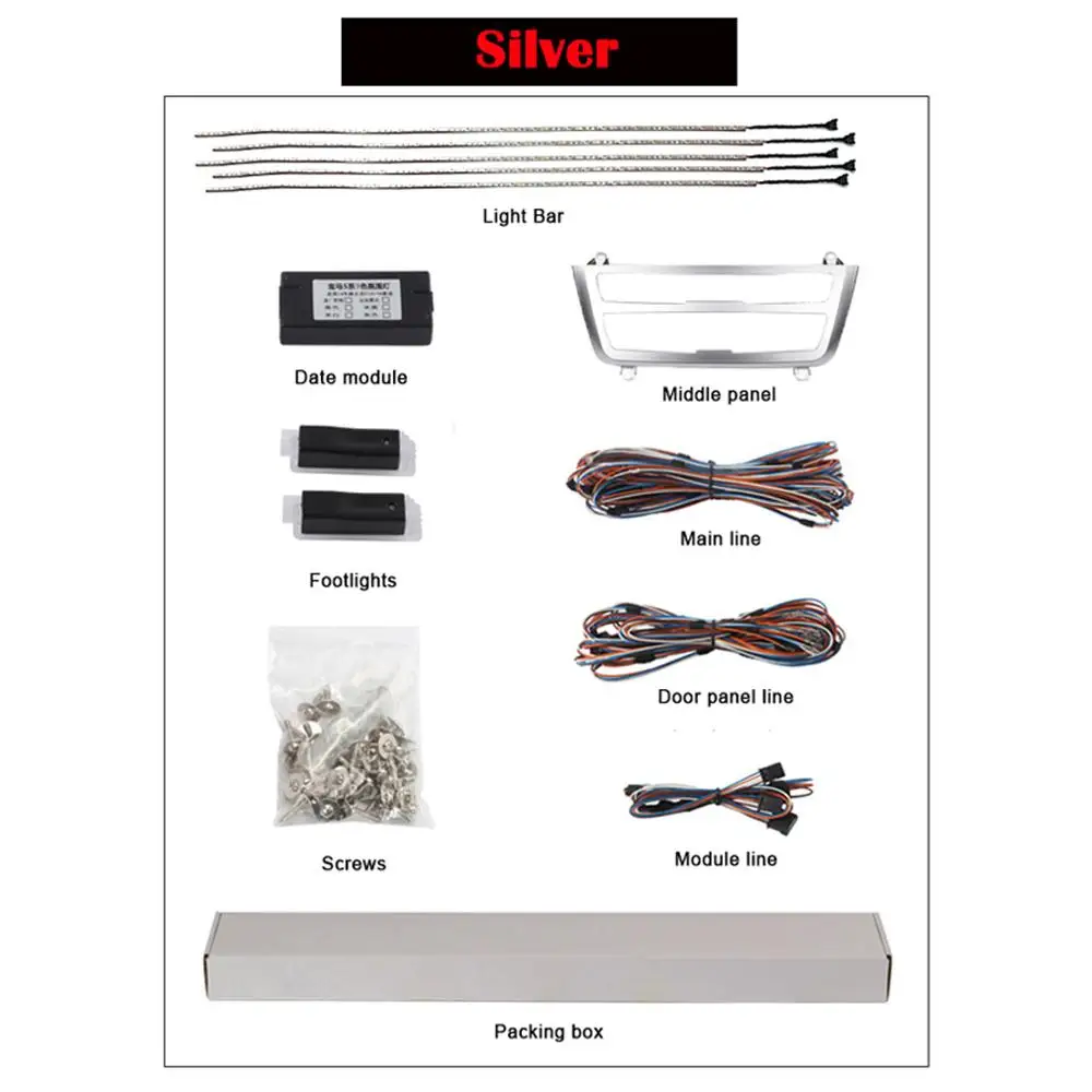 Car neon interior door ambient light For BMW 3 Series GT F34 4 Series F32 F33 2013-2018 9-color decorative Atmosphere LED strip