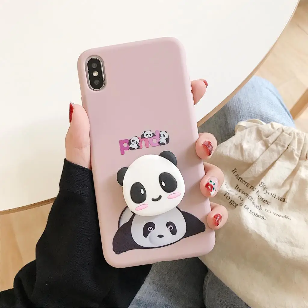 Для iPhone 11 Pro Xs Max 7 8Plus 6 6s для Huawei P20 30 Mate 20 Honor 8x 9x чехол панда TPU мягкий телефона с