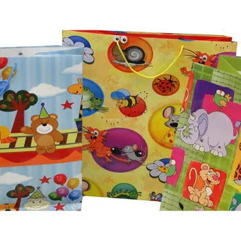 

Gift bags Bagland, “Children 7", Paper-160g/m2, pack of Saving-12 To. Assorted, 18cm x 23cm x 10cm