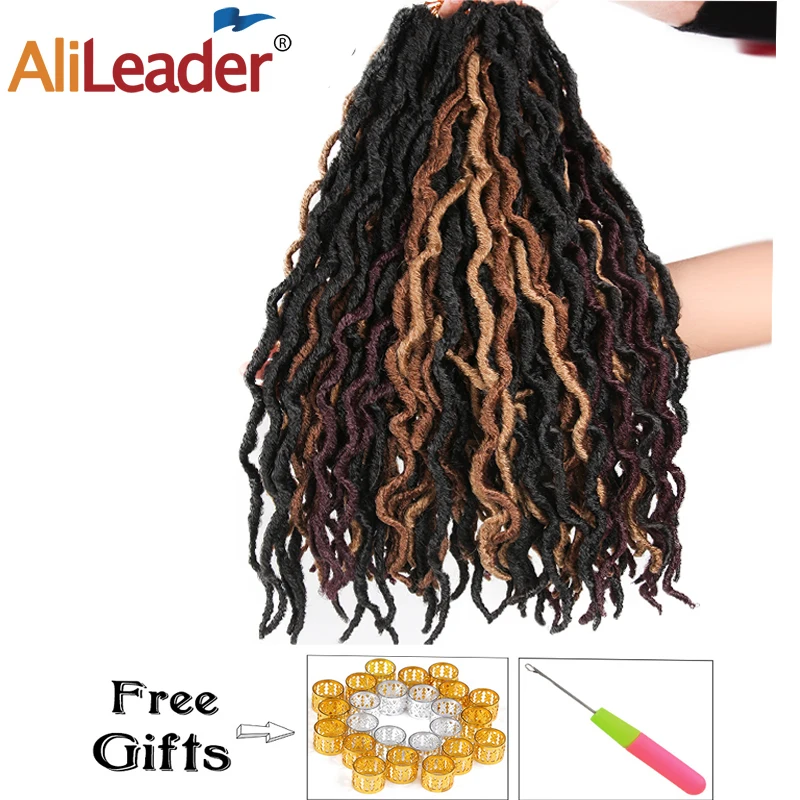 Alileader Super Nu Locs накладные крючком волосы 12 18 дюймов Ombre косички синтетические для